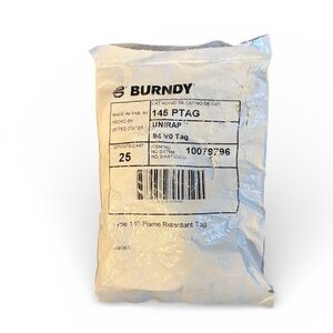 Burndy 145PTAG | 10079796 | Cable Tie Marker Plate 1-Hole White Nylon 25pcs NWT